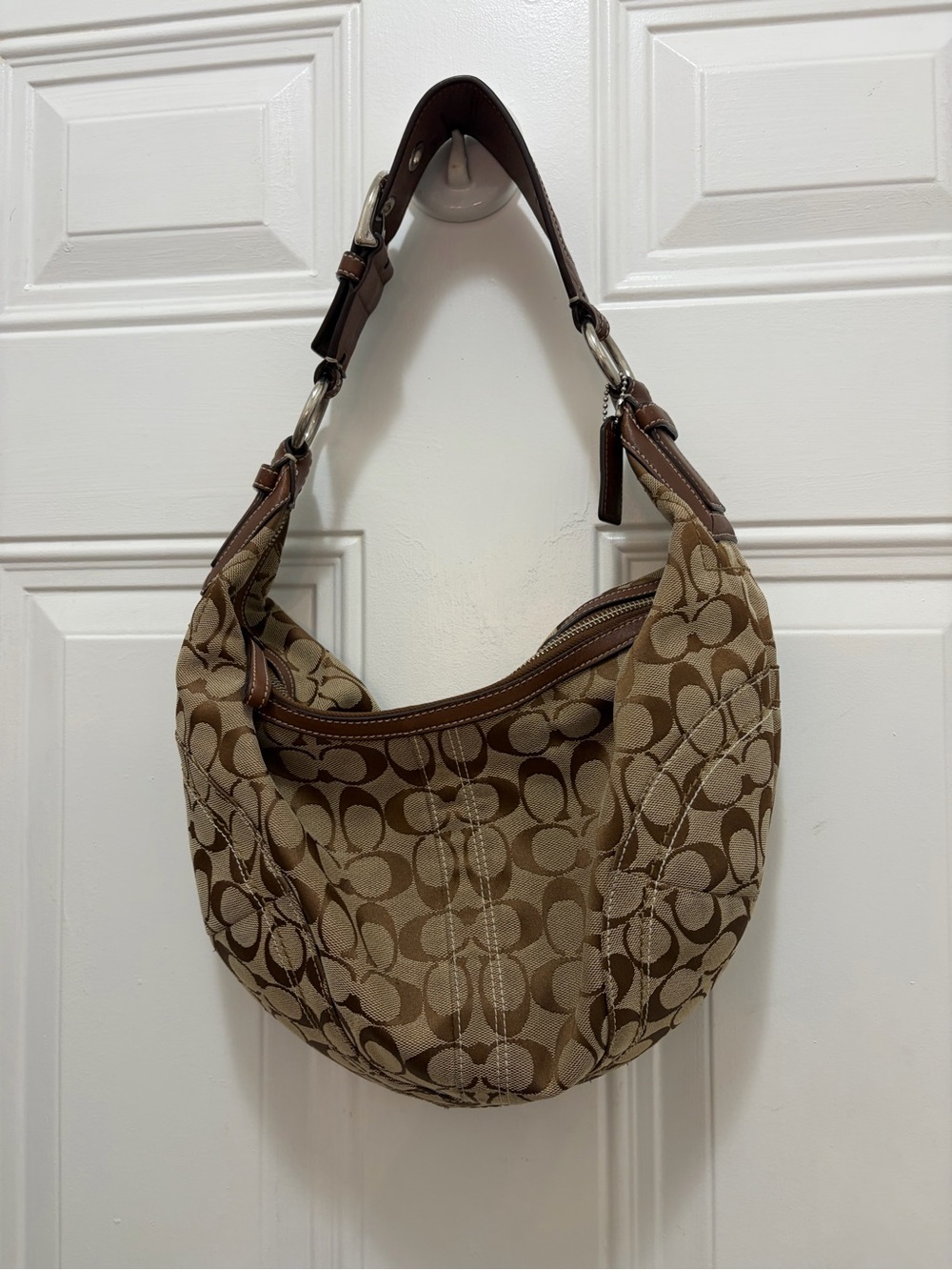 Authentic Coach Soho Signature Jacquard Hobo bag